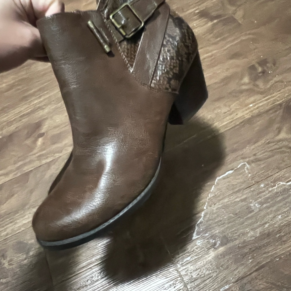 BareTraps Brown Ankle Booties with Buckle